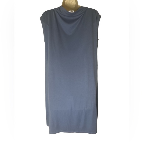 Eileen Fisher dusty blue sleeveless dress size M - Picture 2 of 7